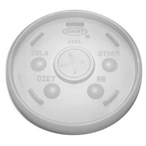 Convermex Straw Slot PS Lid Fits 12 / 16 / 20 / 24 oz Pack 1000 / cs