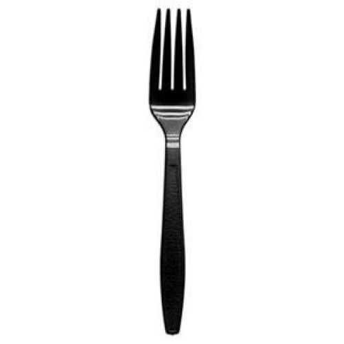 AmerCare Fork Heavy Weight Polystyrene Black Pack 1000 / cs