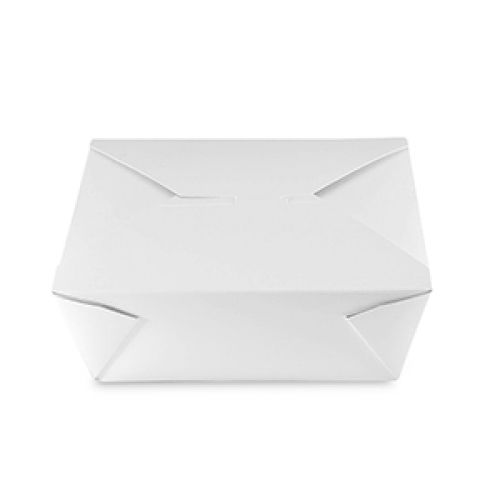 Royal Paper Folded Take Out Box #4 White Pack 160 / cs