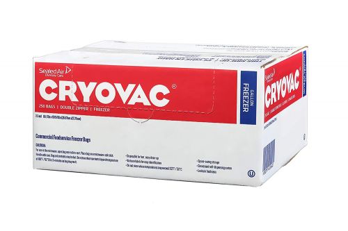 Cryovac Resealable Freezer Bags Gallon Commercial 250 Count Pack 1 / cs