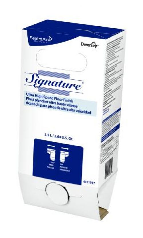 Diversey Signature UHS Floor Finish 2.5L + 3Pads + 3 Tubes & Connectors Pack 6 / cs
