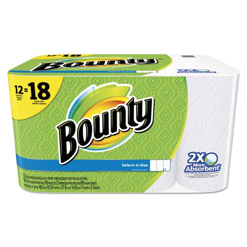2-Ply Select-A-Size Kitchen Paper Towel Roll 11''x5.94'', 83 Sheets, White (12 Per Pack, 1 Pack)