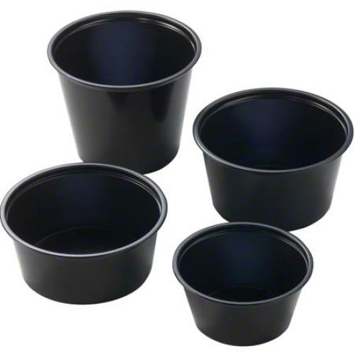PCB325-B 3.25 oz. Portion Cup, Black, 125/Pack