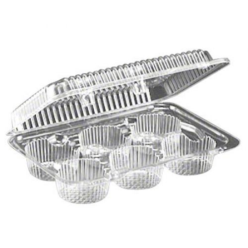 Surelock 9.3x6.3x2.25 Hinged 6ct Cupcake Pack 300