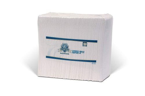 1/8 Fold 2-Ply Dinner Napkins 15''x16'', Pack, White (188 Per Pack, 16 Packs)