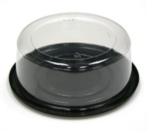 9'' Black Cake Base With 4-3/8'' Dome Fits 8'' Cake