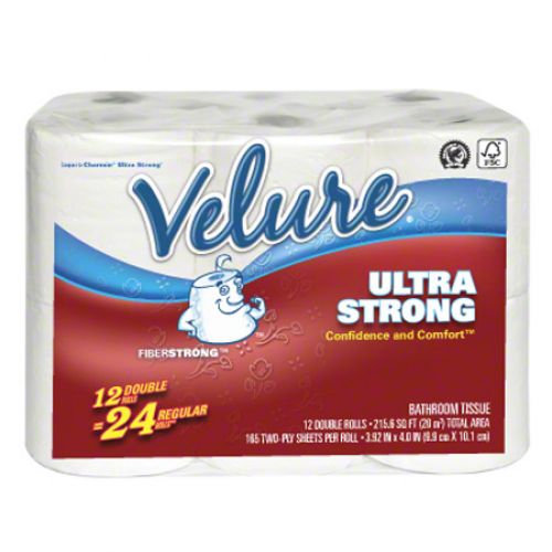 Clearwater Velure TAD Bath 4x4 2-ply 165 sheets 12 rolls per pack Pack 4 packs / case