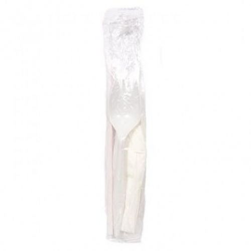 Empress Medium Weight Cutlery Kit Polypro Spork Milk Straw 5.75 Napkin Pack 1000 / cs