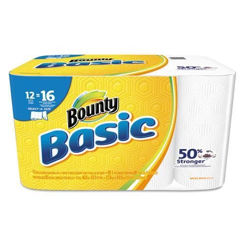 Essentials 1-Ply Select-A-Size Kitchen Paper Towel Roll 6''x11'', 95 Sheets, White (12 Per Pack, 1 Pack)
