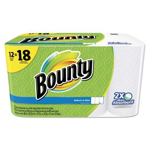 2-Ply Select-A-Size Giant Kitchen Paper Towel Roll 11''x5.9'', 95 Sheets, White (12 Per Pack, 1 Pack)