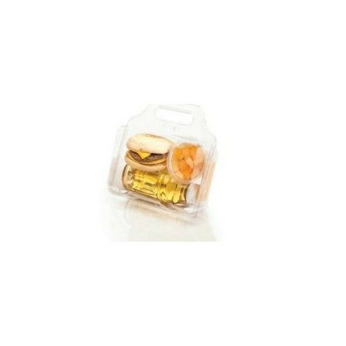 Hinged Shallow Lunch Box, Clear, 500/Pack
