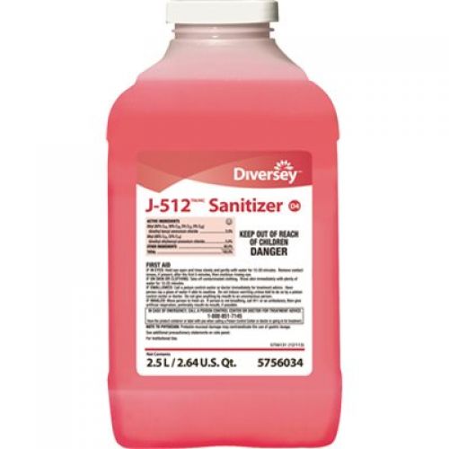 Diversey J-512 Sanitizer Manual Warewashing 2.5 Liter Pack 2 / cs