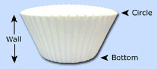 Paterson Baking Cup 2.5" x 5.75" x 1.625" Pack 10000 / cs