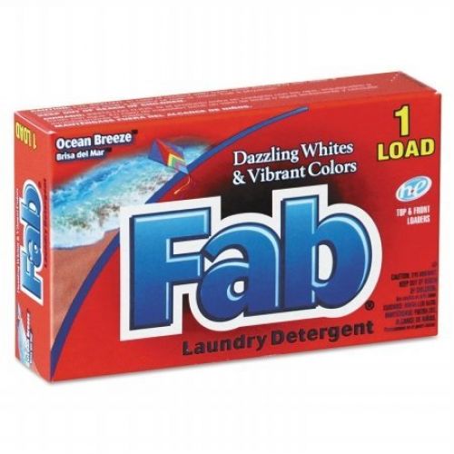 Fab HE Coin Vend Laundry Detergent Powder Ocean Breeze 1 Load Pack 156 / cs