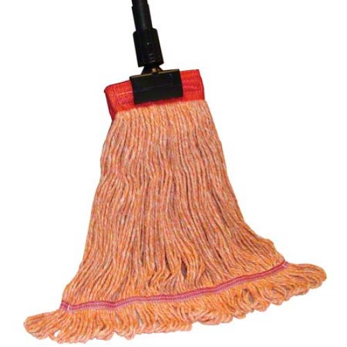 ABCO Large Orange Blended Looped Mop Wide Band Pack 12 / cs
