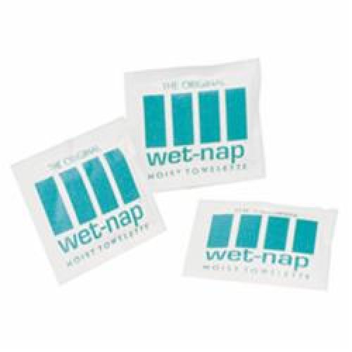Wet-Nap Moist Towelette, Individual Pack, White (100 Per Pack, 10 Packs)