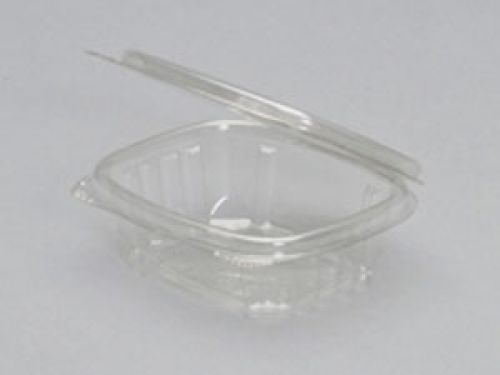 4 oz. Hinged Deli Container 4.25''x3.63''x1.25'', Clear, 100/Pack