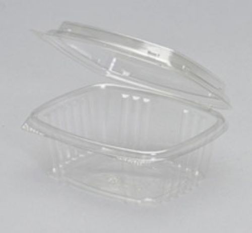 12 oz. Hinged High Dome Deli Container 5.38''x4.5''x2.88'', Clear, 100/Pack