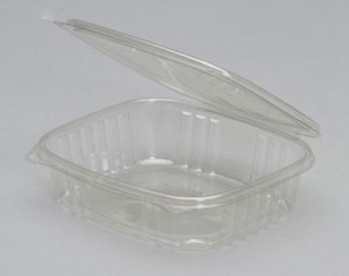 24 oz. Hinged Deli Container 7.25''x6.38''x2.25'', Clear, 100/Pack