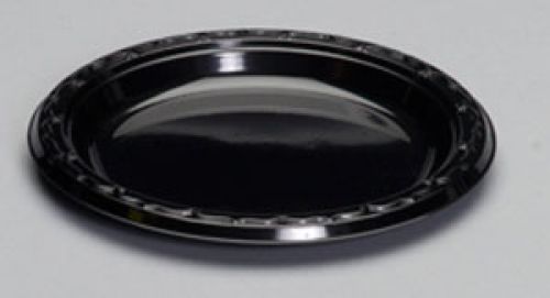 Silhouette Premium Plastic Plate 7'', Black, 100/Pack