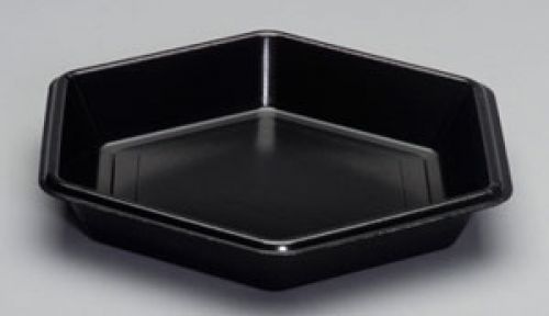 Foam Hexagon Container Base 10.31''x1.75'', Black, 100/Pack