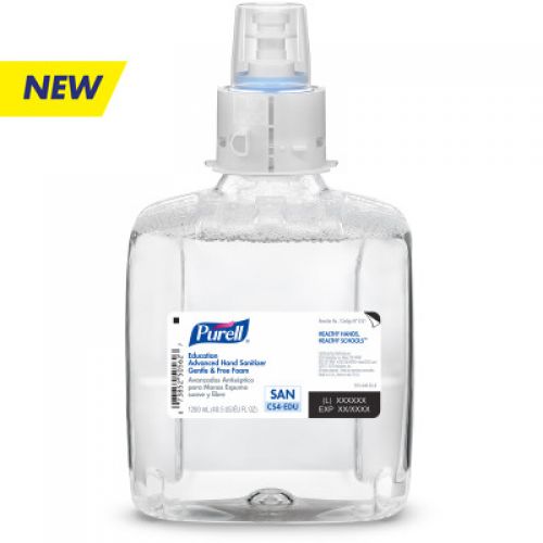 Gojo Ed Advanced Hand Sanitizer Foam Gentle & Free CS4 1200ML Pack 3 / cs