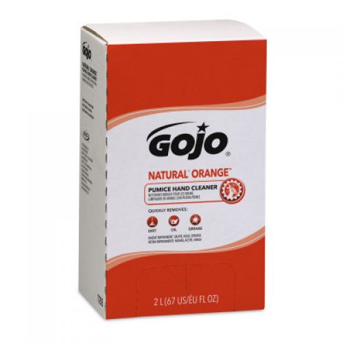 Gojo Natural Orange Pumice Hand Cleaner 2000 ml refills Orange citrus Pack 4 / cs