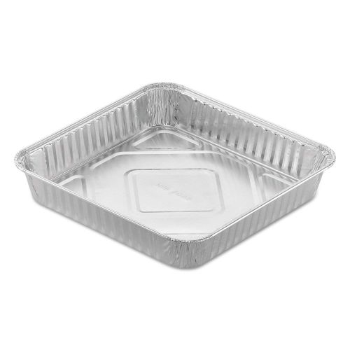 HFA 8" Square Foil Container 1-5/16" Deep Pack 500