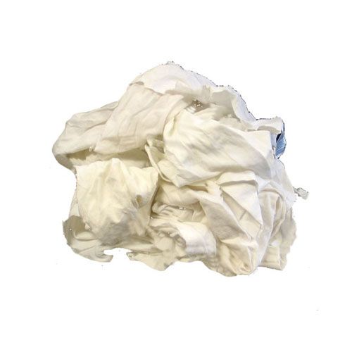 Hospeco Reclaimed White Knits (T-shirt) White Pack 25 lb / cs