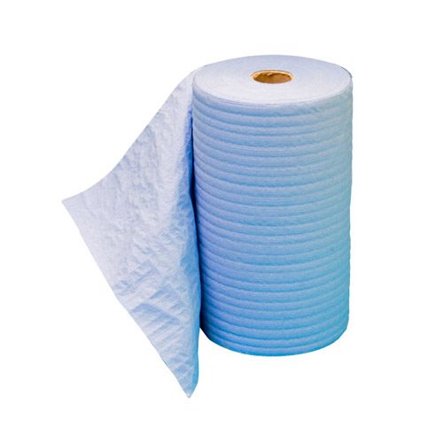 Scrim Reinforced Non-Woven 4-Ply Wipers 9.75''x275', Roll, Blue (275' Per Roll, 1 Roll)