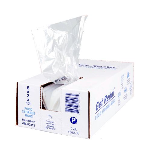 24 Quart Low Density Poly Food Bag 12''x8''x30'' 1.5mil, Clear (500 Per Case)