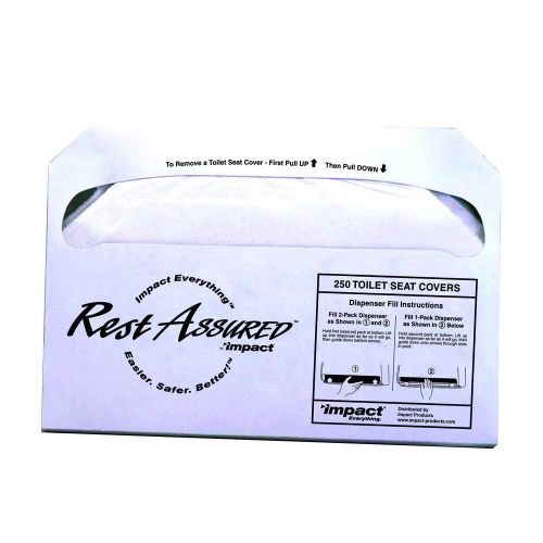 Impact 25RA-I Rest Assured Toilet Seat Covers Half-fold Pack 10 / 250
