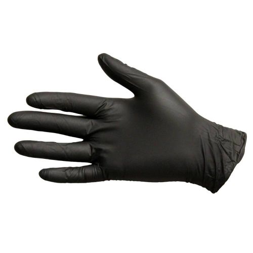 Impact Nitrile Powder Free Gloves Exam Black Large Heavy Duty DiversaMed Pack 10 / 100
