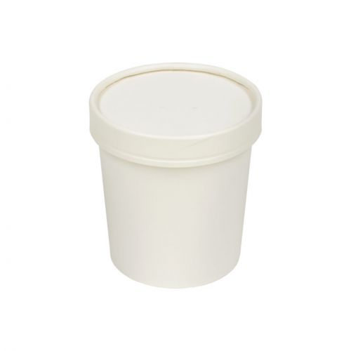 Inno-Pak 16ozTall Soup Cup With White Paper Lid White Combo Pack Pack 250 / 250