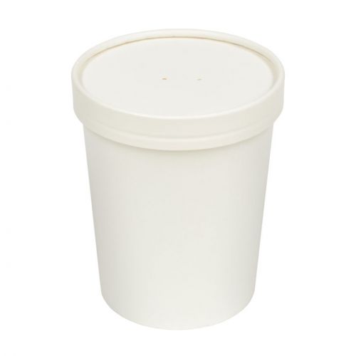 Inno-Pak 32oz Soup Cup With Paper Lid White Combo Pack Pack 250 / 250
