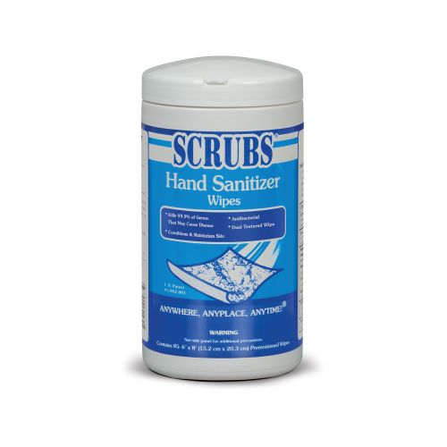ANTIMICROBIAL SCRUBS Hand Sanitizer Wipes Pack 6 buckets of 85