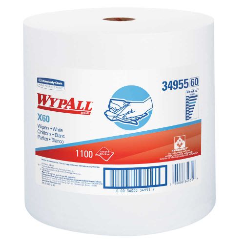 X60 General Purpose Jumbo Wiper Roll 12.5''x13.4'', 1100 Sheets, White (1 Roll)