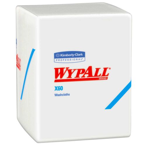 X60 1/4 Fold Hygienic Washcloth Wipers 12.5''x10'', Pack, White (70 Per Pack, 8 Packs)
