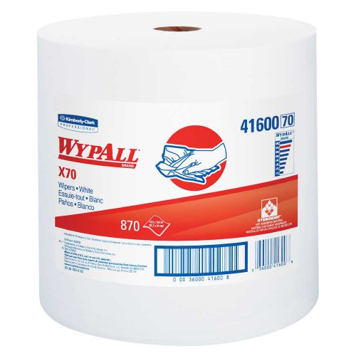 X70 General Purpose Jumbo Wiper Roll 12.5''x13.4'', 870 Sheets, White (1 Roll)