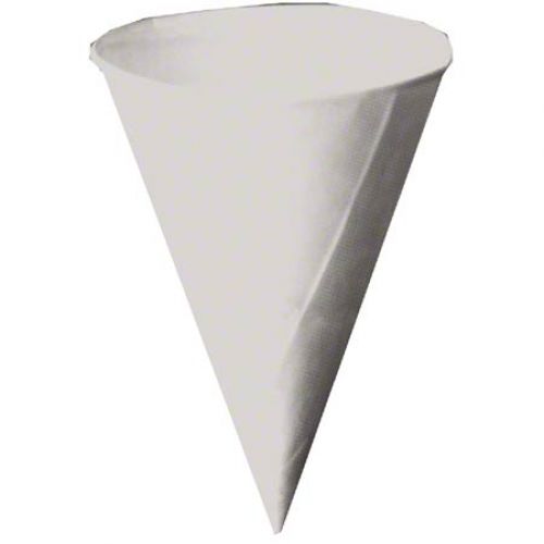 Konie Drywax Cone Cup With Rolled Rim 4 oz White Poly Bag Pack 25 / 200 cs