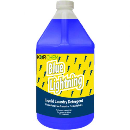 Kor Chem Liquid Laundry Detergent Blue Lightning 1 Gallon Pack 4 / cs