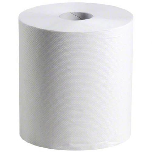 Supreme 1-Ply TAD Hardwound Paper Towel Roll 8''x600', White (6 Rolls)