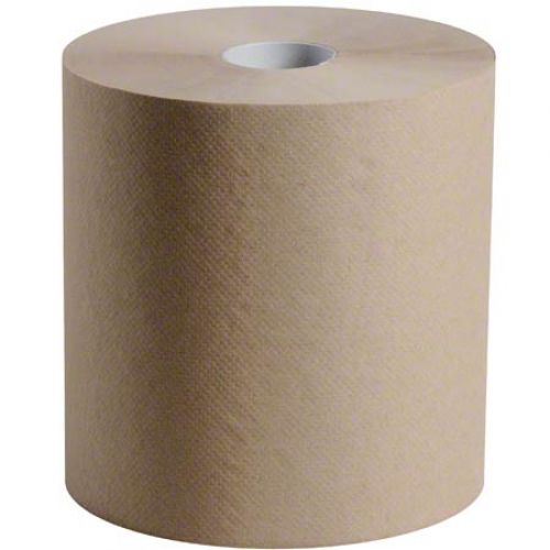 1-Ply Hardwound Paper Towel Roll 8''x800', Natural (6 Rolls)