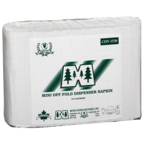 1/6 Fold 1-Ply Mini Serve Offold Dispenser Napkins 13''x12'', Pack, White (375 Per Pack, 16 Packs)