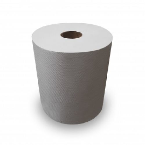 Premium 1-Ply TAD Hardwound Paper Towel Roll 7.88''x600', White (6 Rolls)