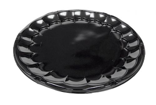 16'' Black Plastic Flat Tray