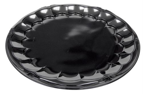 18'' Black Plastic Flat Tray