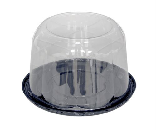 5.25'' Tall Swirl Dome With Black Base For 7'' Cake
