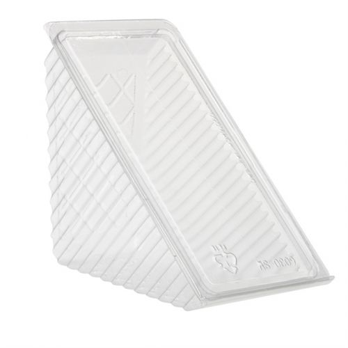 Sandwich Wedge With Hinged Lid Clear Base