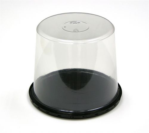 10'' Black Cake Base Fits 9'' Cake 5'' Tall Smooth Dome